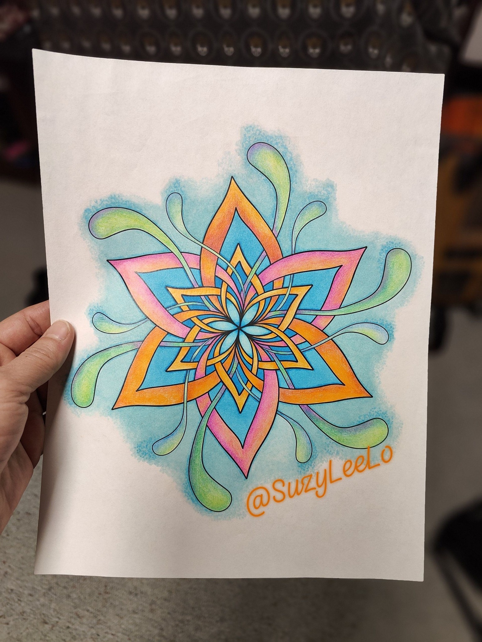 Mandala Page Colored by SuzyLeeLo